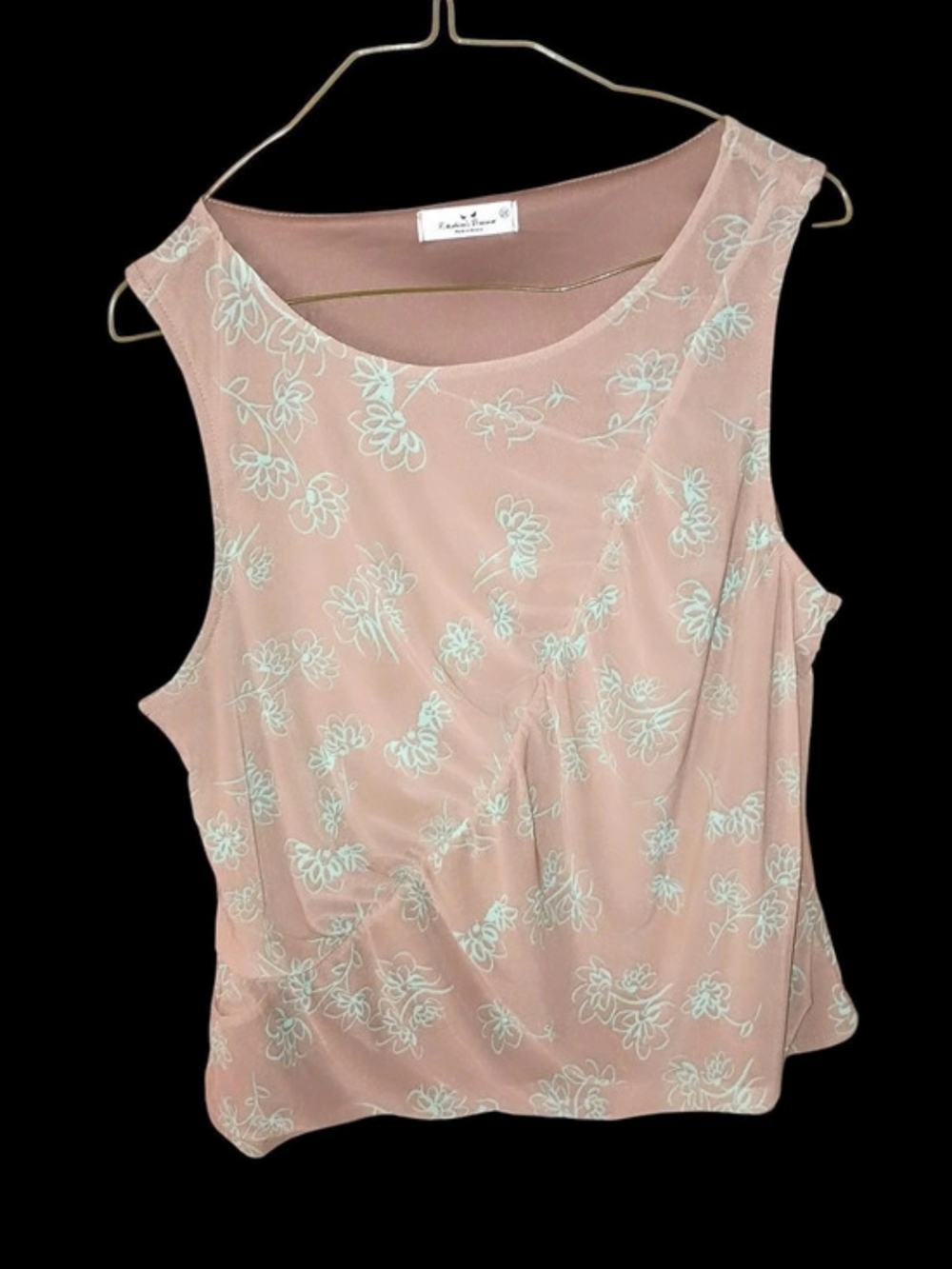 Rebellious Dream Floral Tank Top in Pink & Green